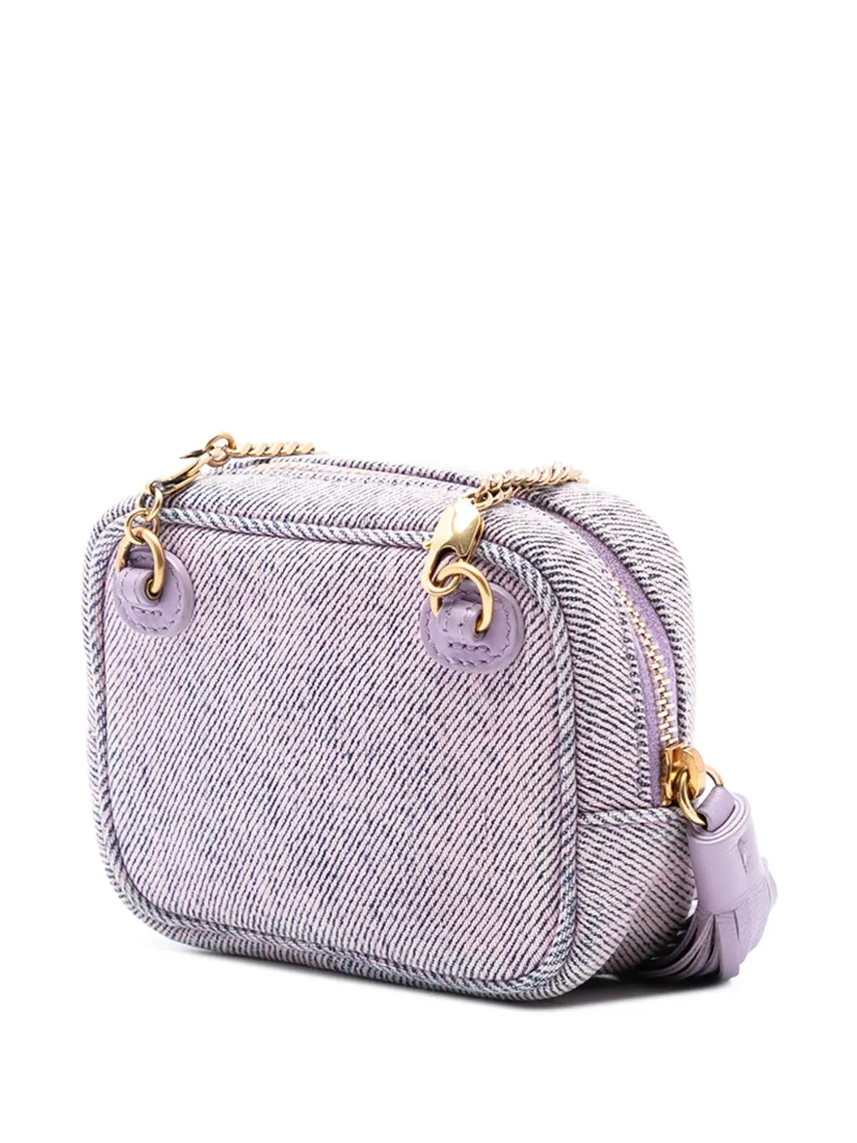 Saint Laurent Pre-Owned 2021 Baby Matelasse Denim Monogram Lou Camera Bag クロスボディバッグ - Purple - 画像3