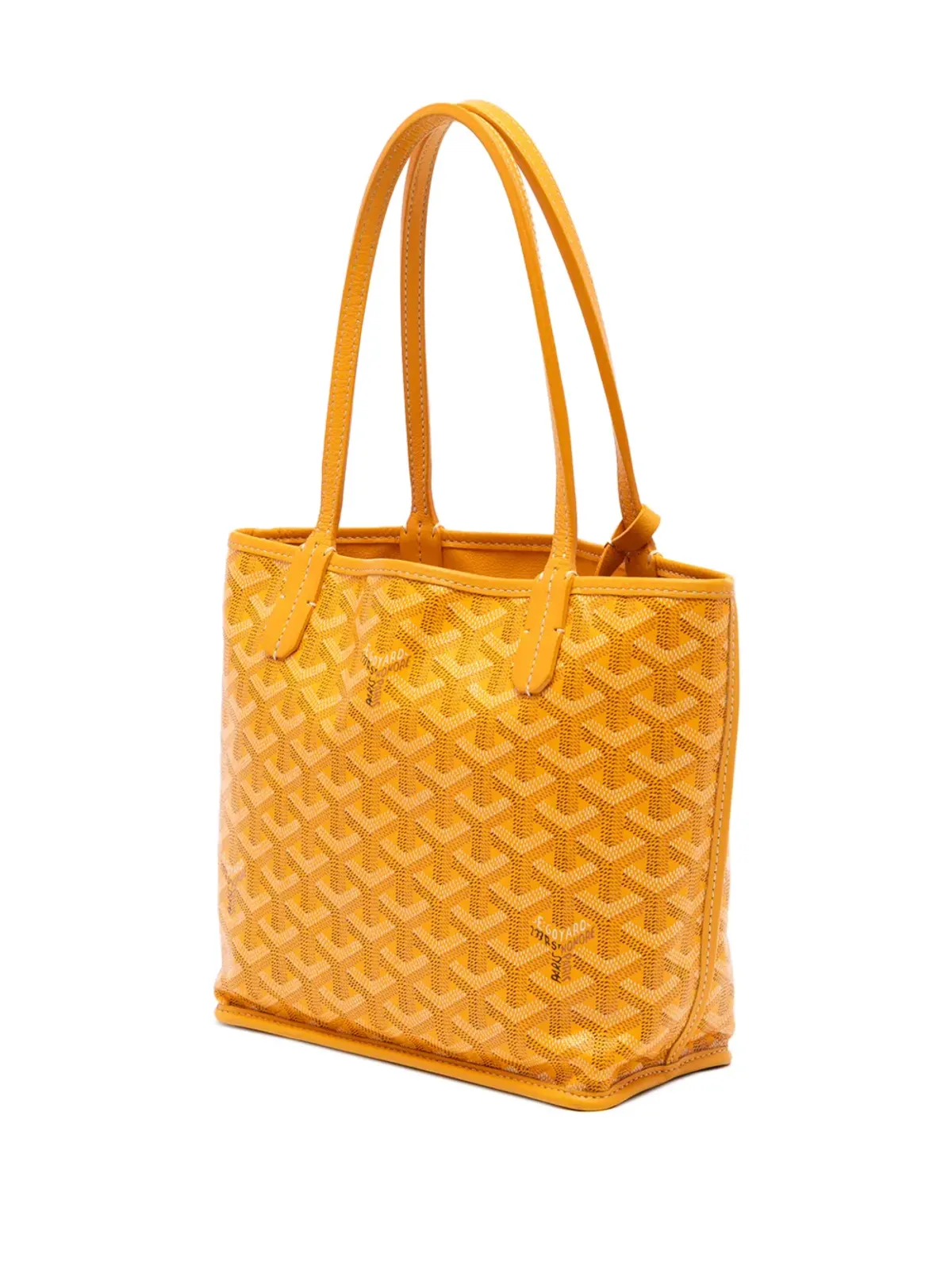 Goyard Vintage ミニ ゴヤーディン リバーシブル アンジュ トートバッグ - 画像3