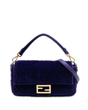 Fendi ビンテージ Zucca 型押しベルベット バゲットサッチェル - サムネイル1