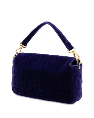 Fendi ビンテージ Zucca 型押しベルベット バゲットサッチェル - サムネイル3
