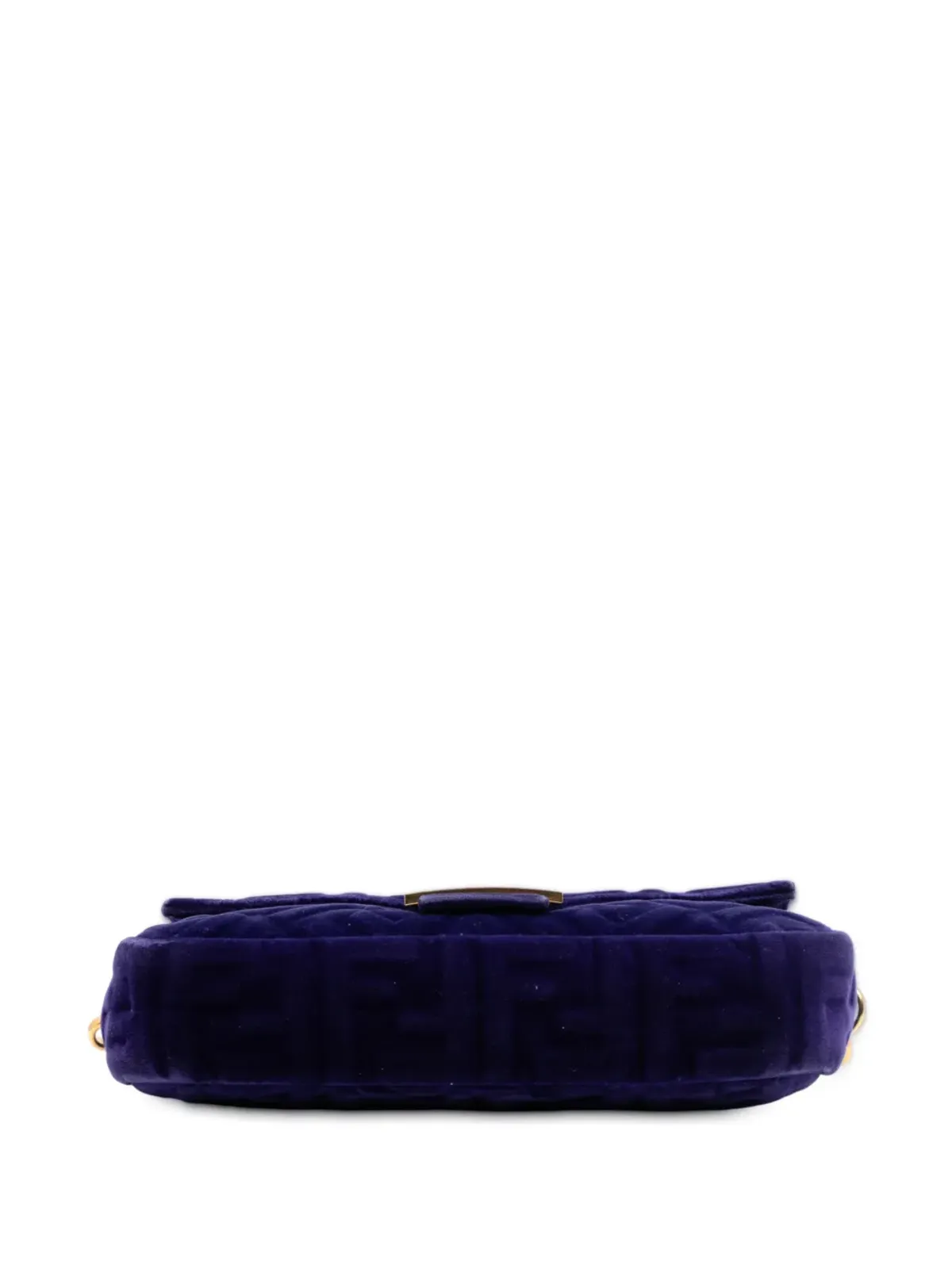 Fendi ビンテージ Zucca 型押しベルベット バゲットサッチェル - 画像4