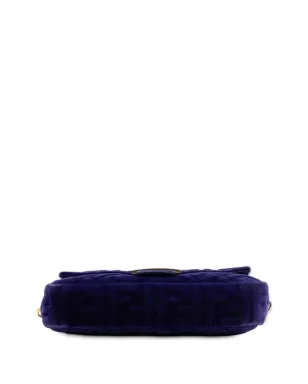 Fendi ビンテージ Zucca 型押しベルベット バゲットサッチェル - サムネイル4