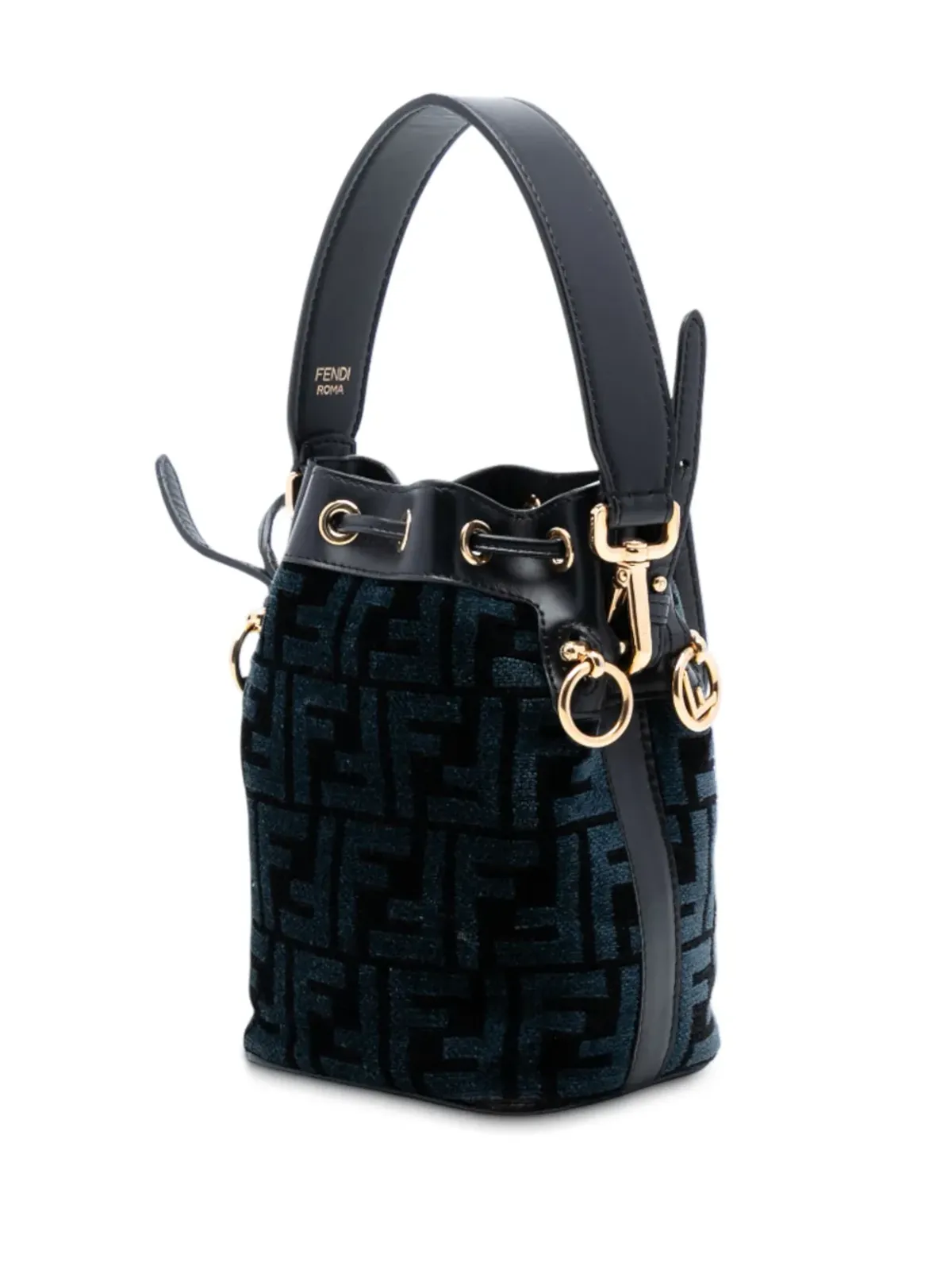 Fendi Pre-Owned ミニ Zucca Tapestry Mon Tresor バケットバッグ サッチェル - ブラック - 画像3