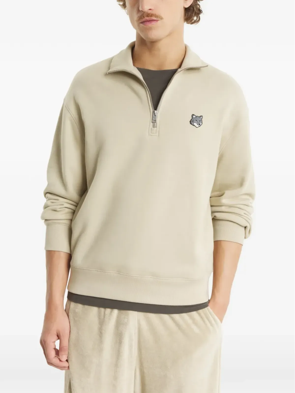 Maison Kitsuné ジップロゴ スウェットシャツ - 画像3