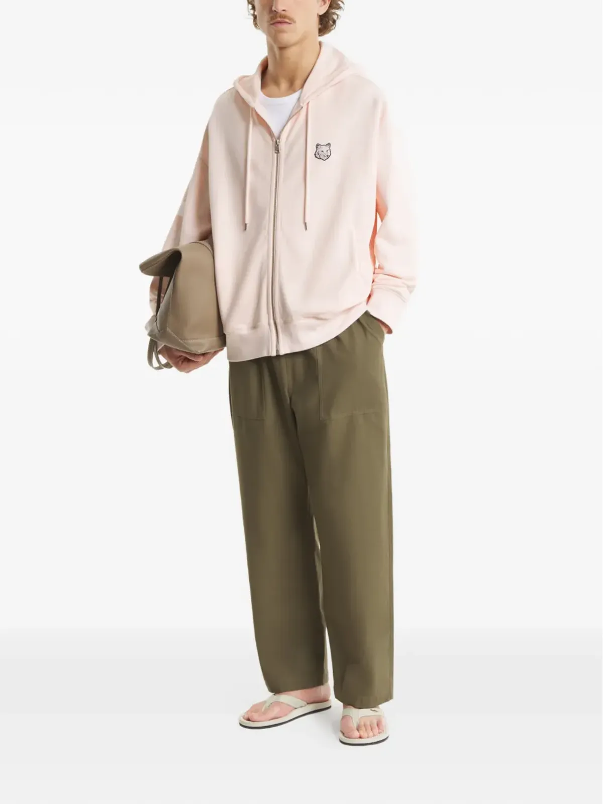 Maison Kitsuné フォックスモチーフ ジップアップフーディー - 画像2