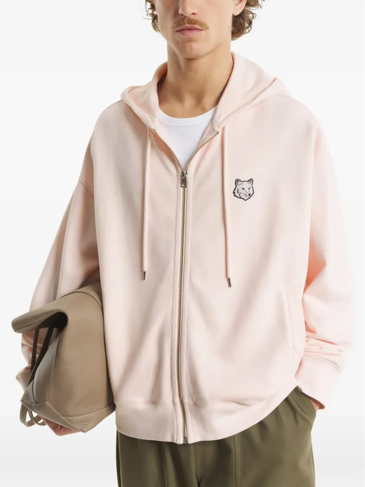 Maison Kitsuné フォックスモチーフ ジップアップフーディー - 画像4