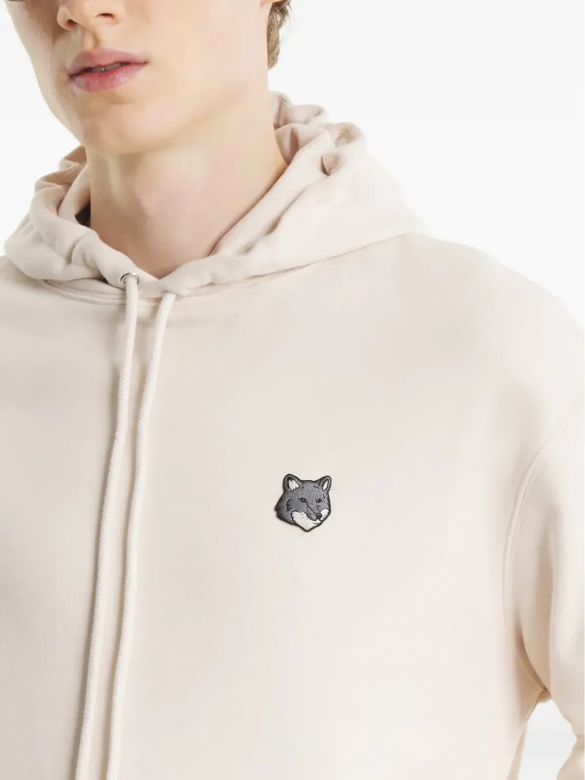 Maison Kitsuné キツネの頭ロゴ入りフーディ - 画像5