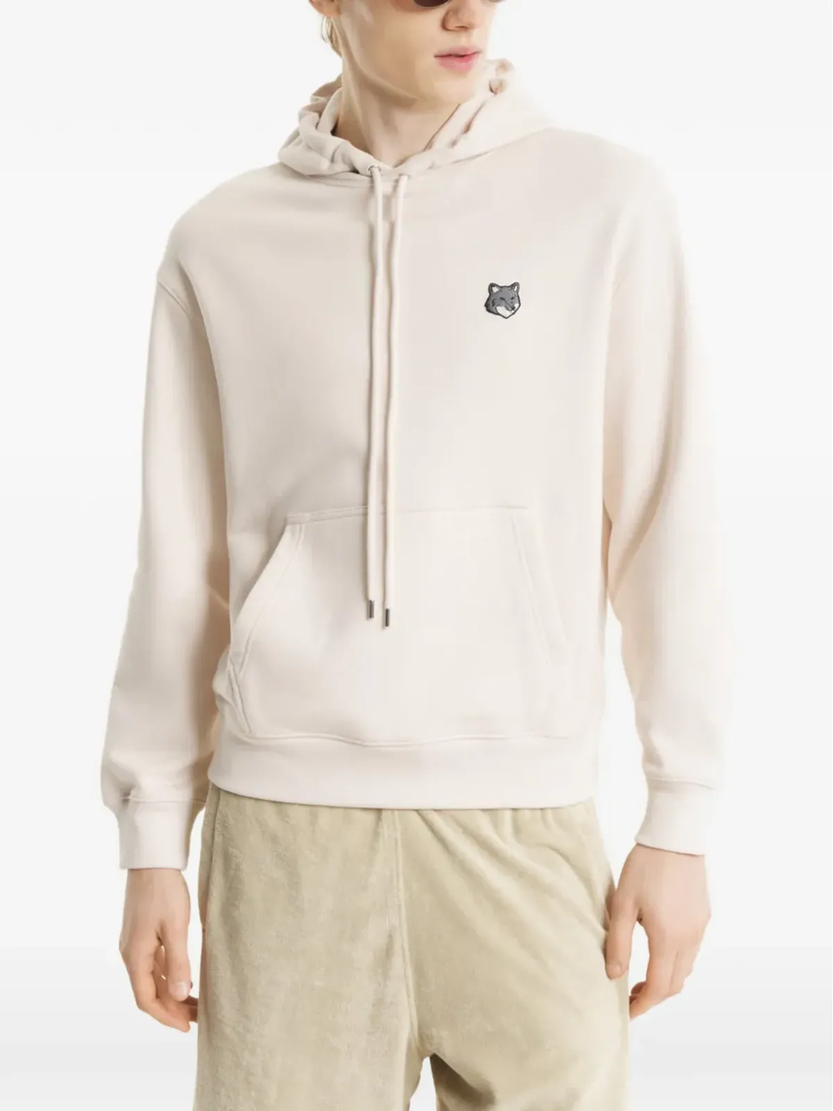 Maison Kitsuné キツネの頭ロゴ入りフーディ - 画像4