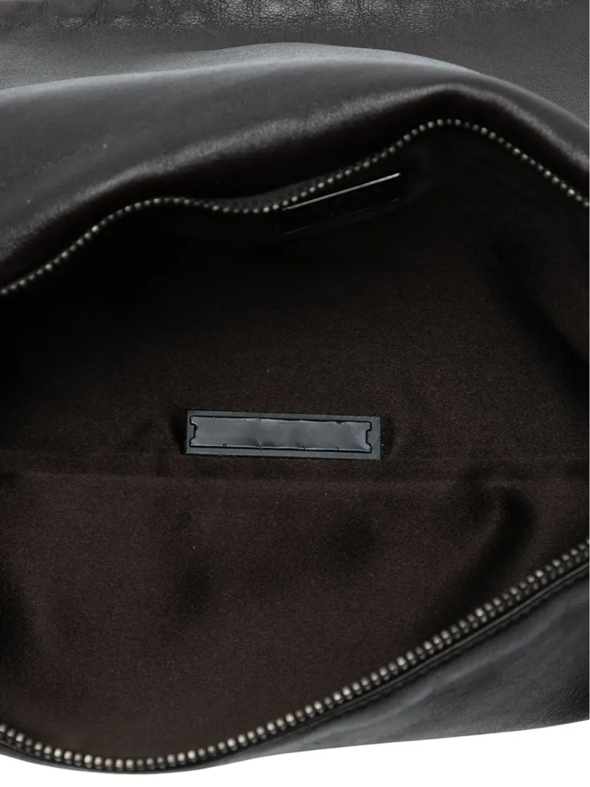 Prada Pre-Owned レザー フォールドオーバー ショルダーバッグ（ブラウン） - 画像5