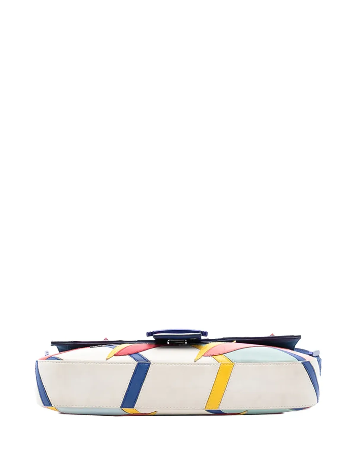 Fendi Pre-Owned パッチワークレザー QuTweet Bird バゲットショルダーバッグ - 画像4