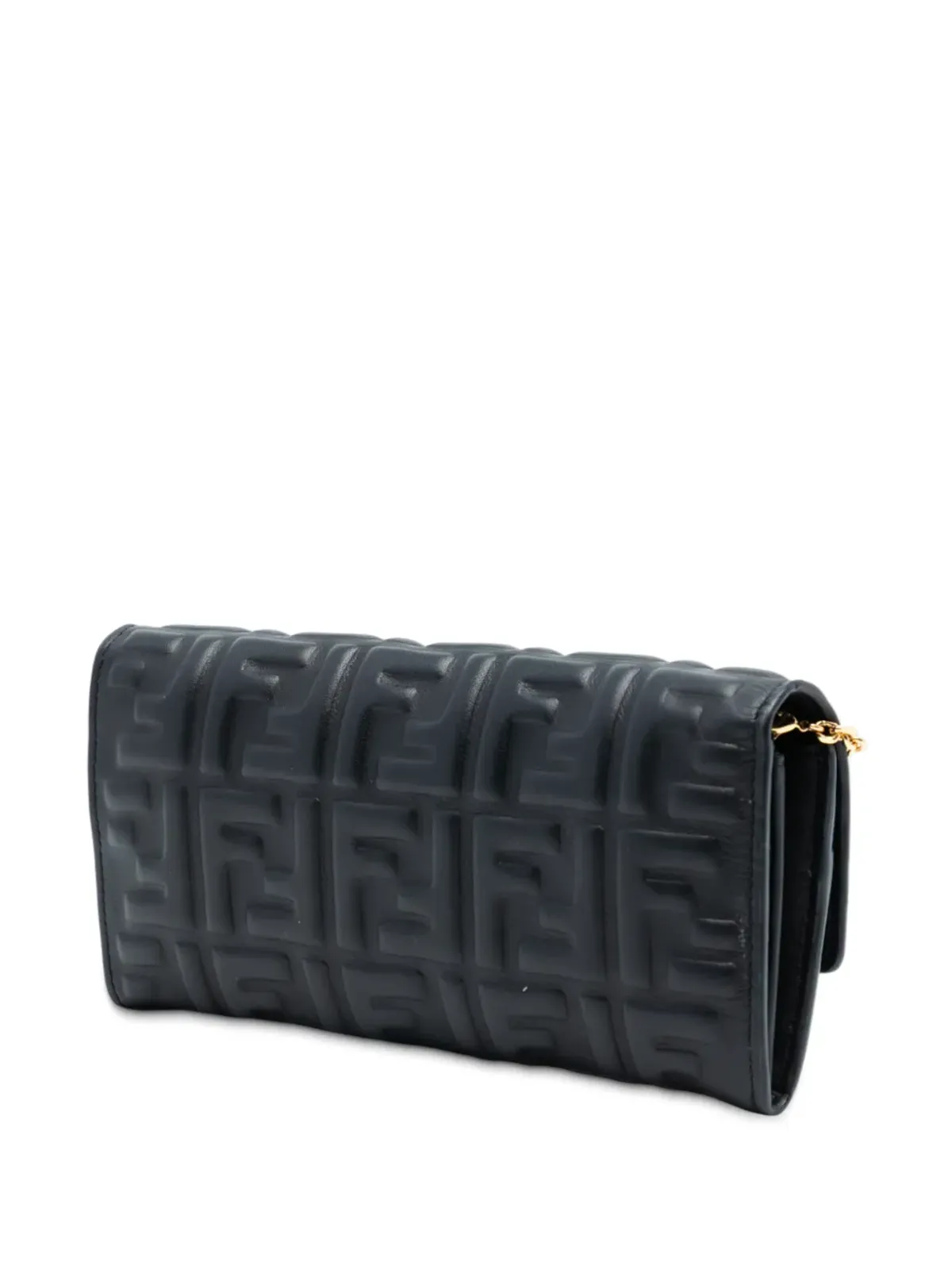 Fendi Zucca エンボス加工ナパレザーのバゲット型 コンチネンタル ウォレット クロスボディバッグ - ブラック - 画像3