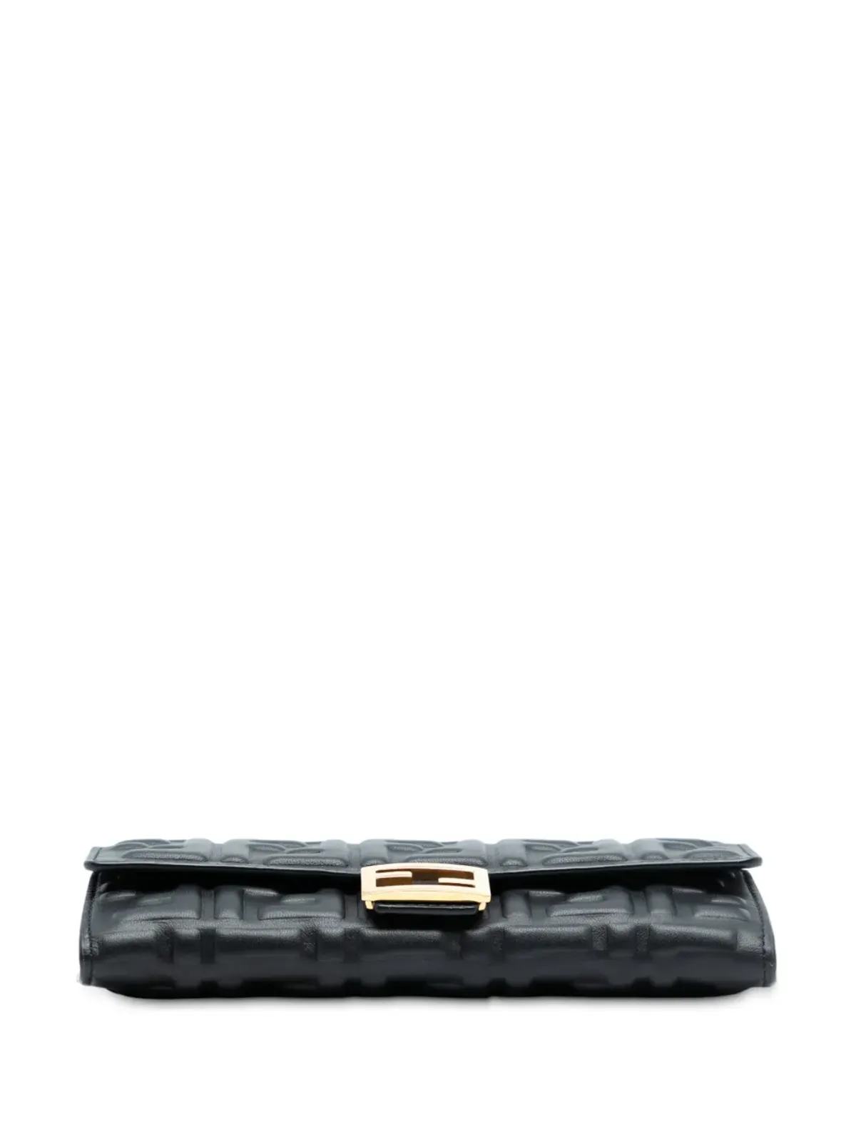 Fendi Zucca エンボス加工ナパレザーのバゲット型 コンチネンタル ウォレット クロスボディバッグ - ブラック - 画像4