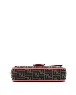 Fendi Pre-Owned ミディアム ズッカ キャンバス フルオ トリム バゲットサッチェル - サムネイル4