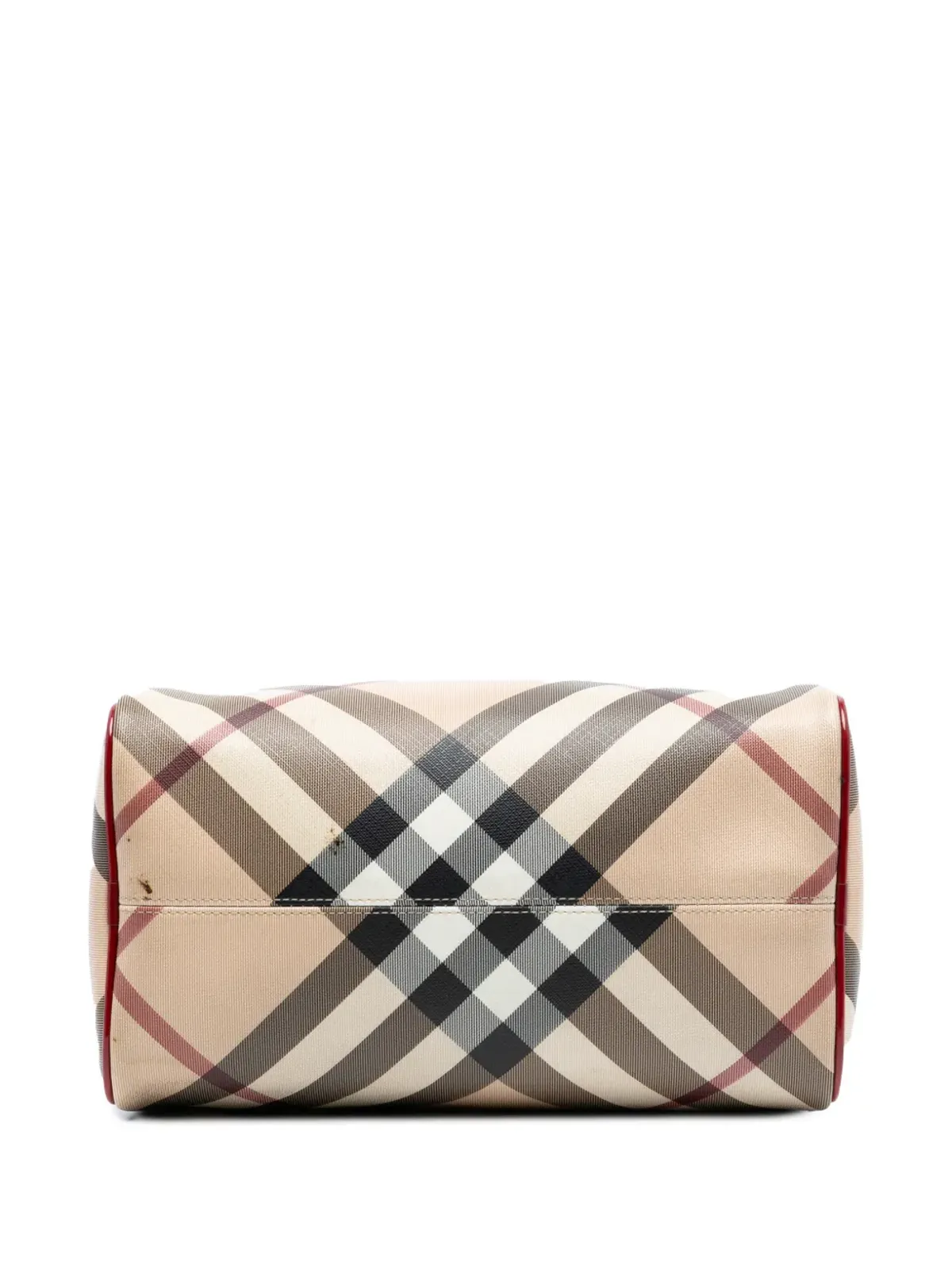 Burberry ビンテージ スーパーノヴァ チェック キャンバス チェスター ボストンバッグ（ブラウン） - 画像4