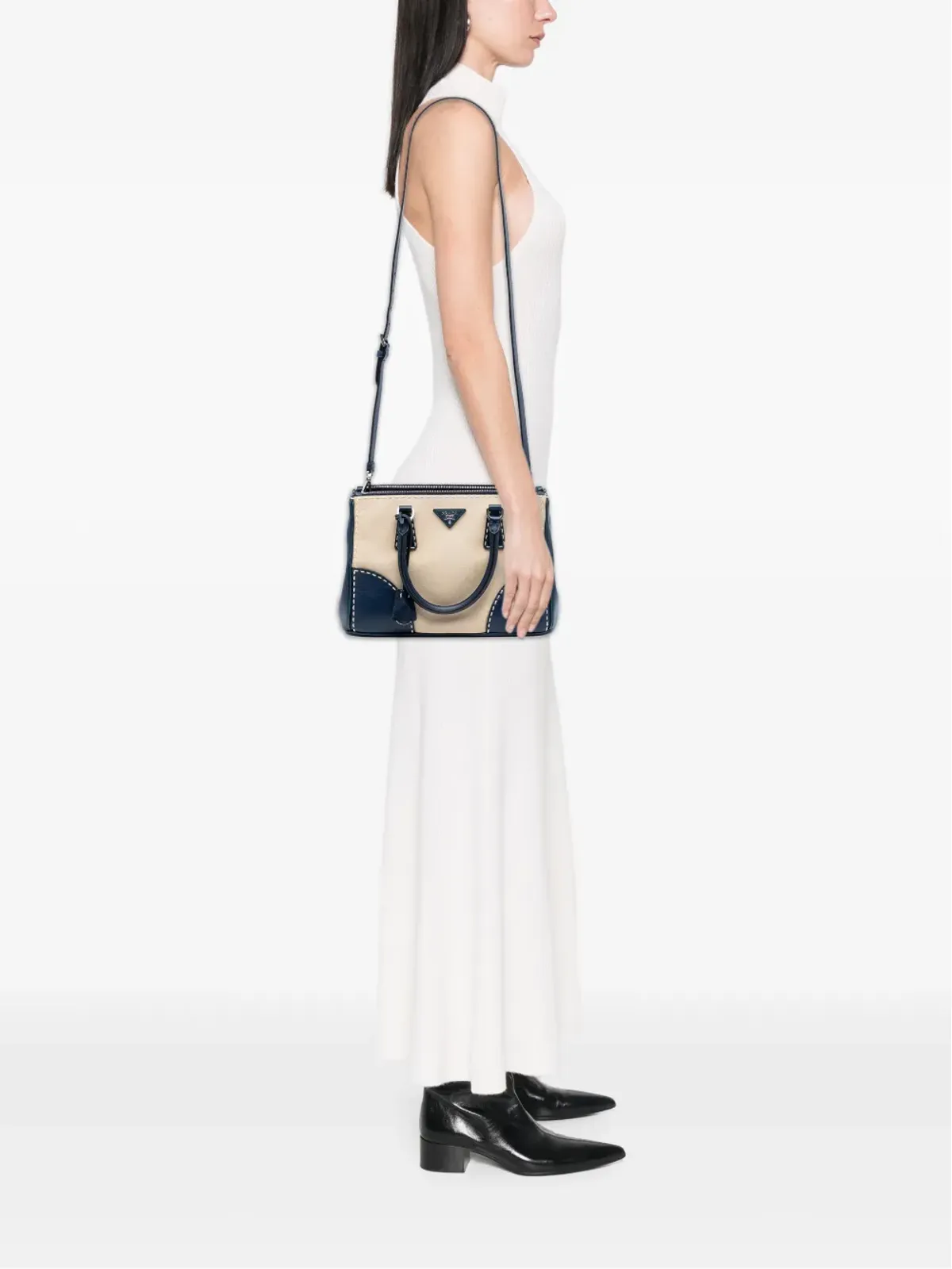 Prada Pre-Owned ガレリア ダブルジップ サッチェル - 画像2