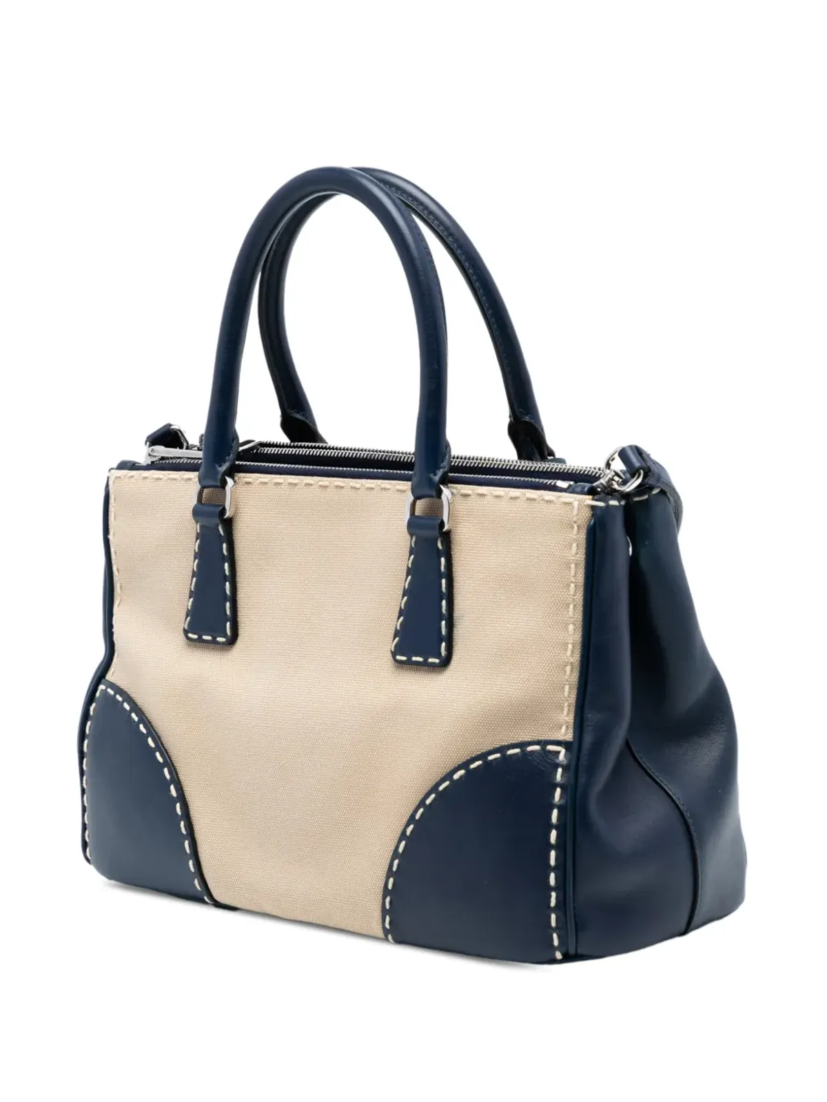 Prada Pre-Owned ガレリア ダブルジップ サッチェル - 画像3