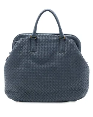 Bottega Veneta ビンテージ ナッパ・イントレチャート・フレーム・トップハンドルバッグ - サムネイル1