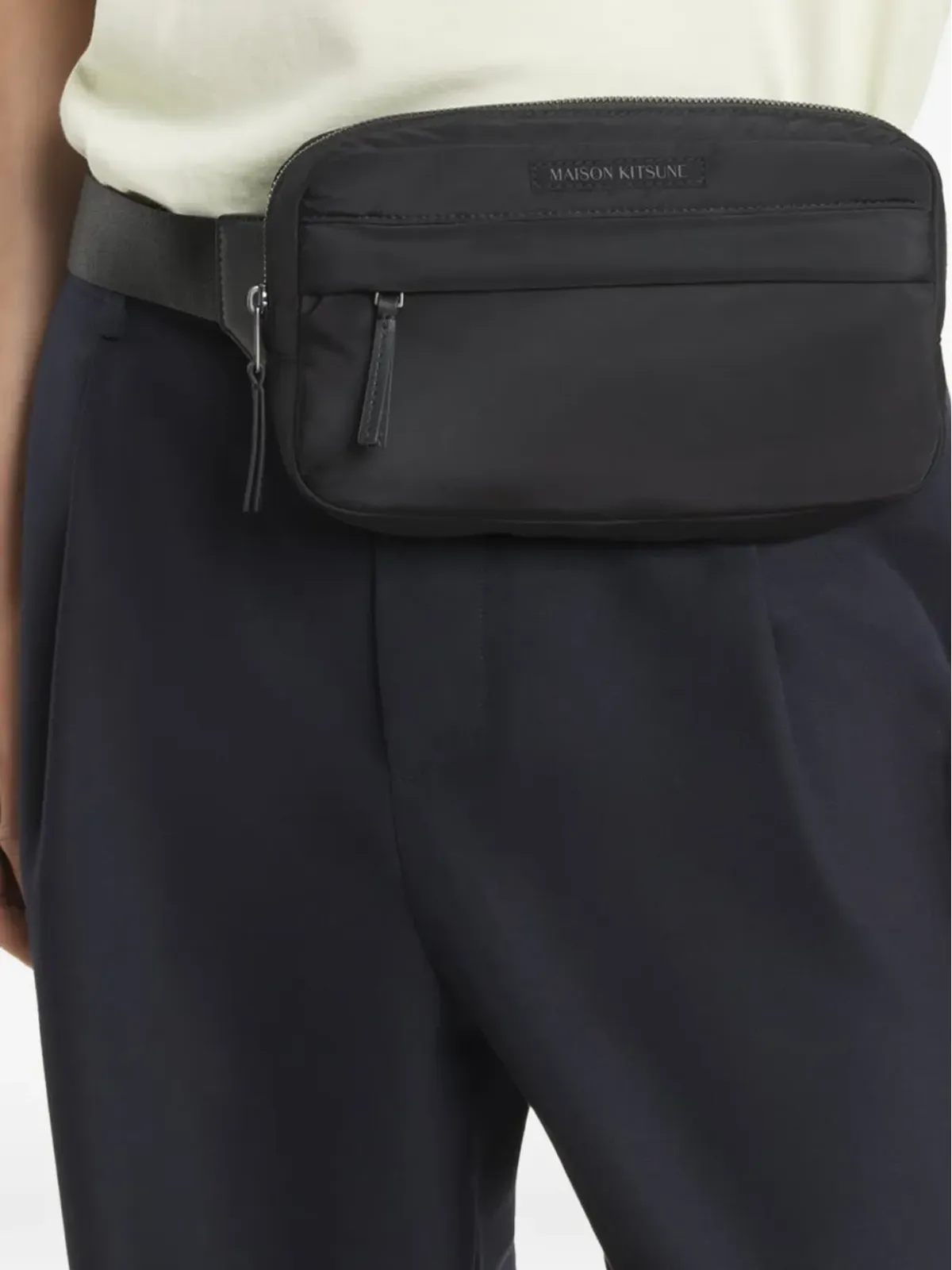 Maison Kitsuné ベルトバッグ（ジップファスナー式） - ブラック - 画像2