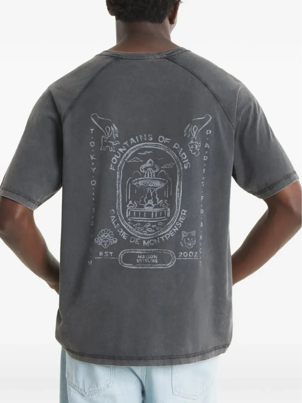 Maison Kitsuné グラフィック クルーネックTシャツ - 画像5