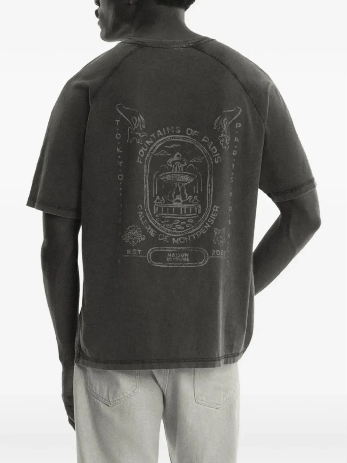 Maison Kitsuné グラフィック クルーネックTシャツ - 画像4