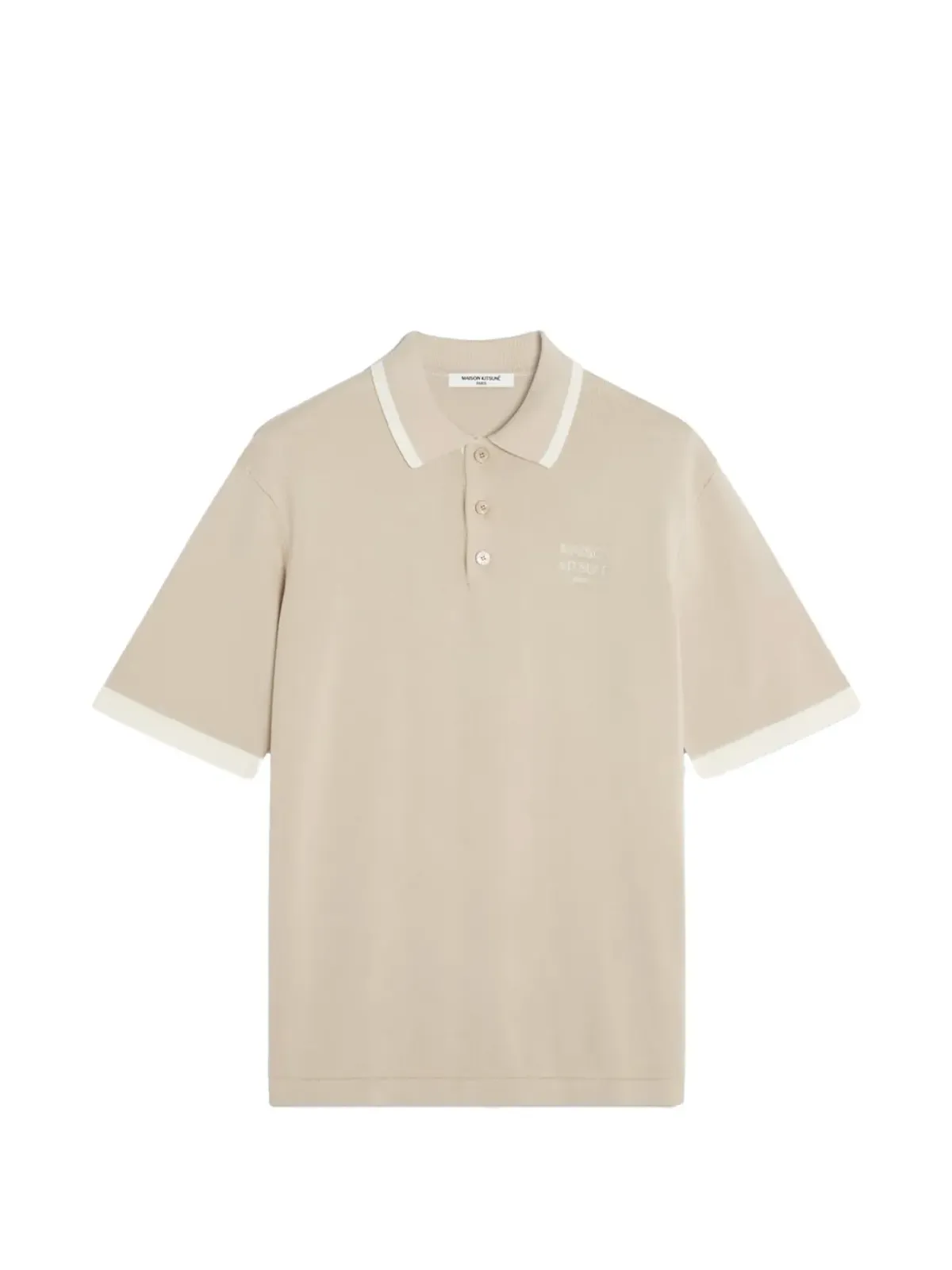 Maison Kitsuné ボタンアップ・コントラストトリム ポロシャツ - 画像1