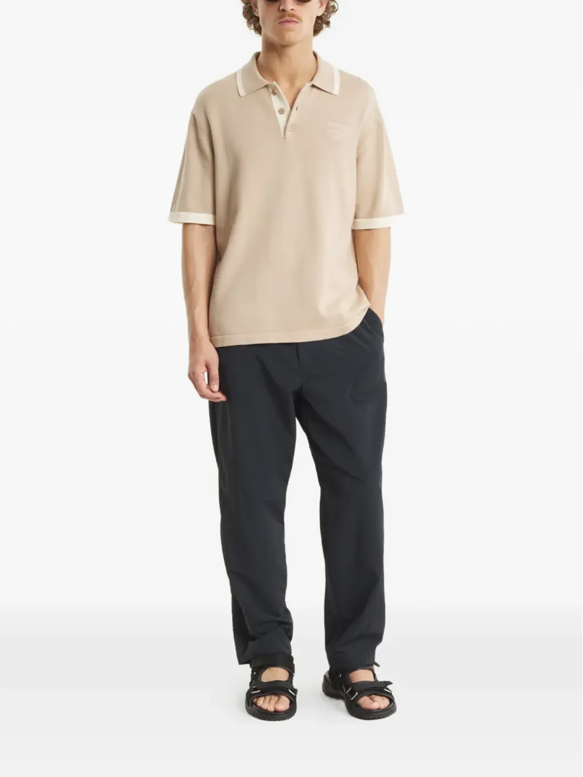 Maison Kitsuné ボタンアップ・コントラストトリム ポロシャツ - 画像2