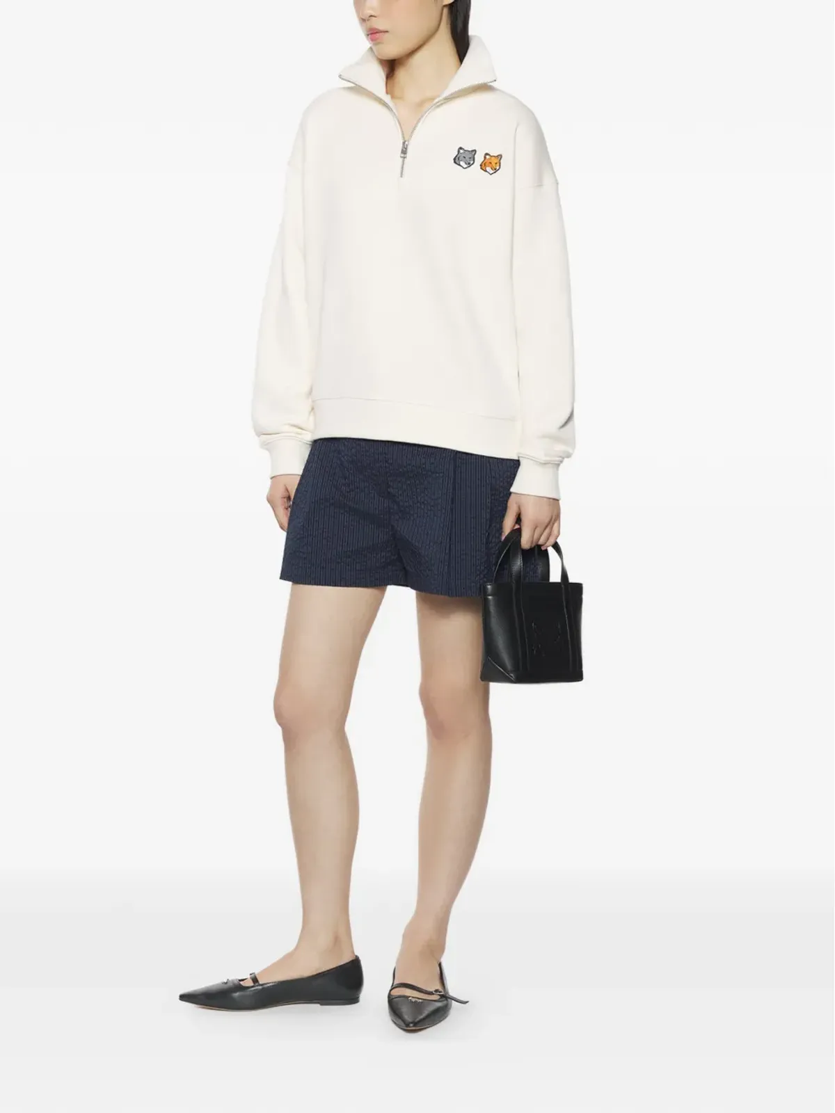 Maison Kitsuné ジップ Foxモチーフ スウェット - 画像2