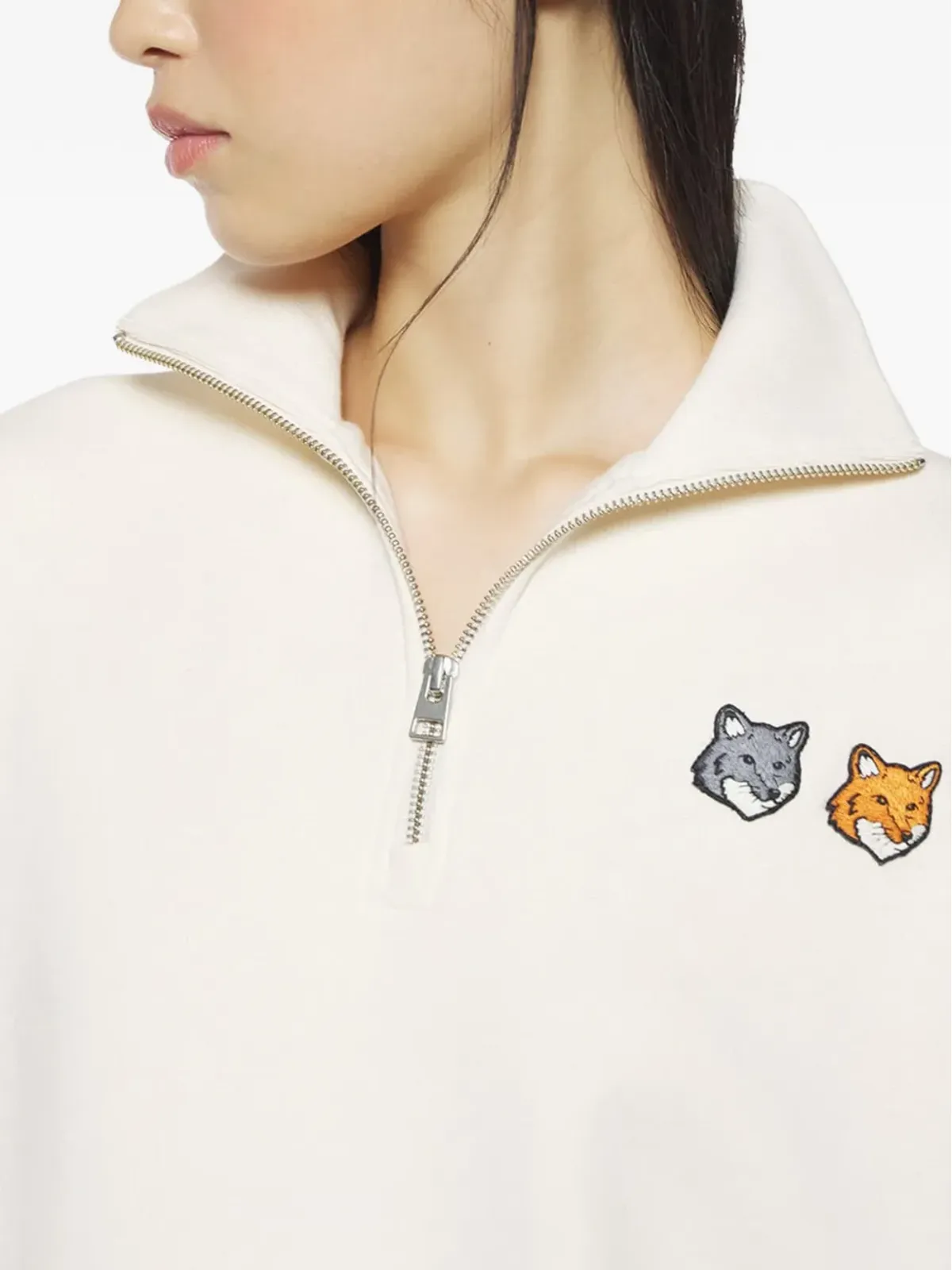 Maison Kitsuné ジップ Foxモチーフ スウェット - 画像4