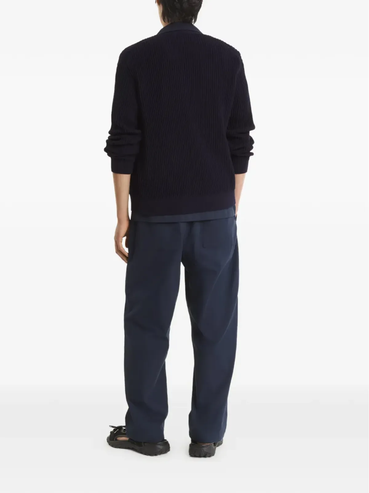 Maison Kitsuné テクスチャード ロゴパッチ カーディガン - 画像3