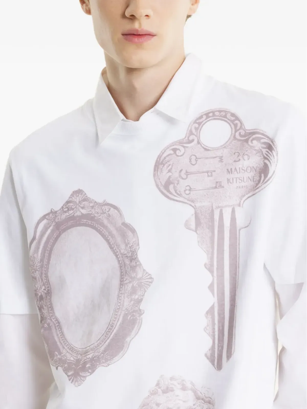 Maison Kitsuné グラフィックプリントTシャツ - White - 画像4