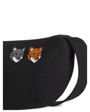 Maison Kitsuné Fox-head embroidered shoulder bag - Grey - サムネイル4