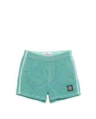 Stone Island Junior サイドストライプ ロゴパッチ 水着ショーツ - サムネイル1