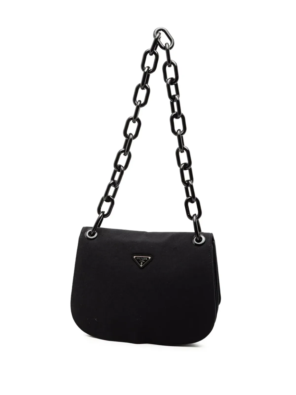 Prada Pre-Owned キャンバス地 ルシイトチェーン ショルダーバッグ - ブラック - 画像3