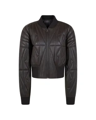 Moncler + Rick Owens レザー ボンバー ジャケット - サムネイル1