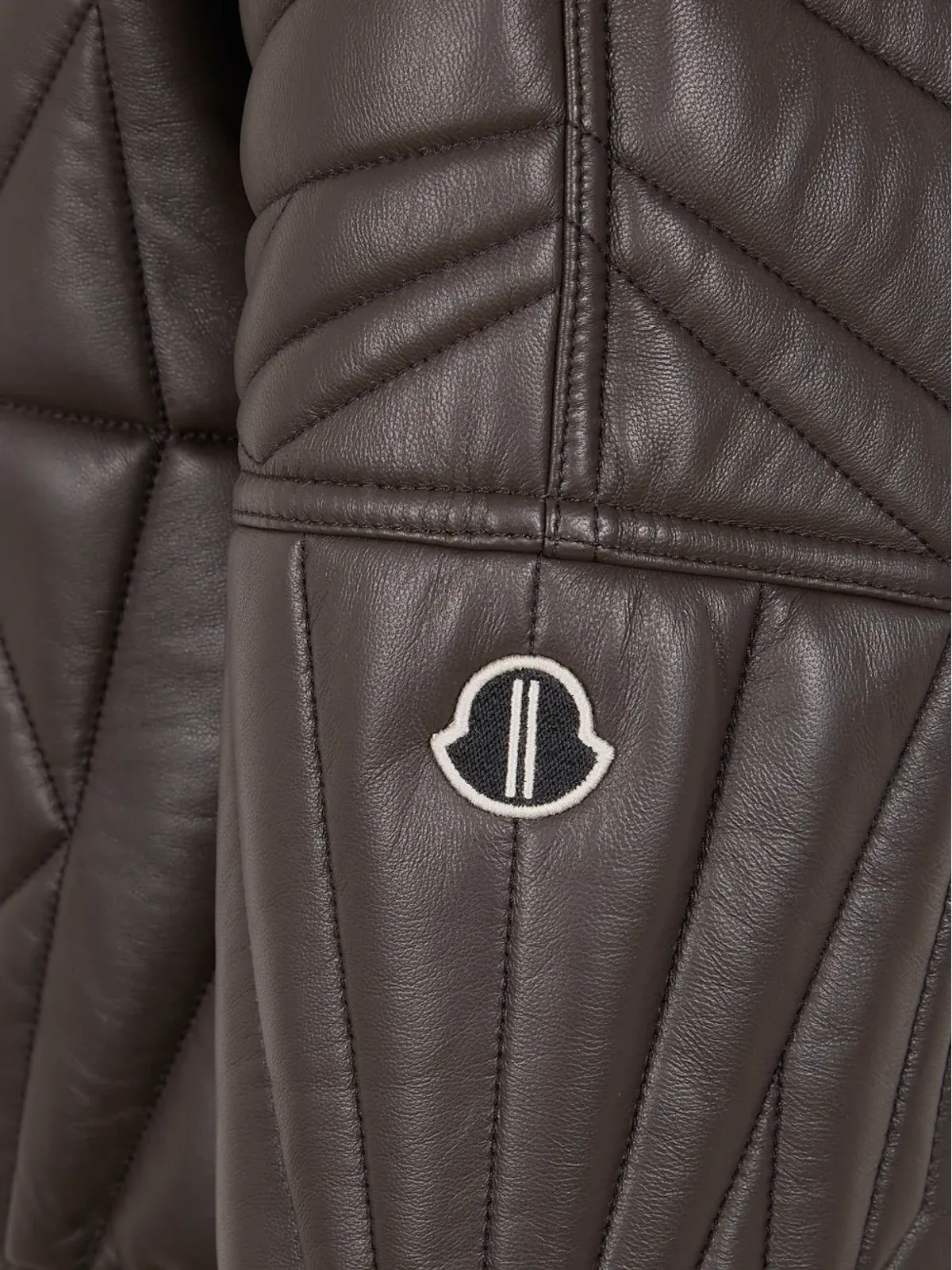 Moncler + Rick Owens レザー ボンバー ジャケット - 画像3