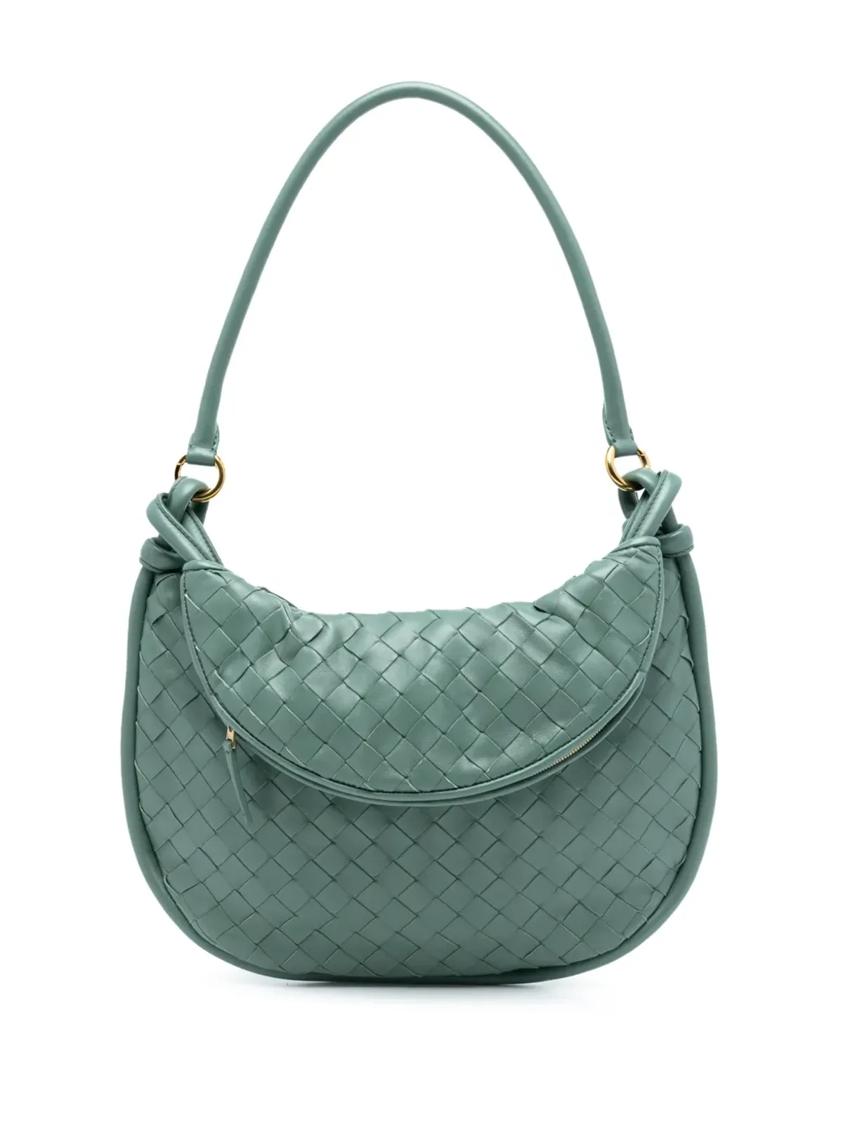 Bottega Veneta Pre-Owned イントレチャート ジェメリ ホーボーバッグ グリーン - 画像1