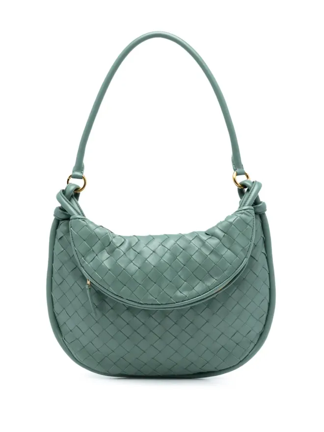 Bottega Veneta Pre-Owned Bottega Veneta Pre-Owned イントレチャート ジェメリ ホーボーバッグ グリーンの商品画像