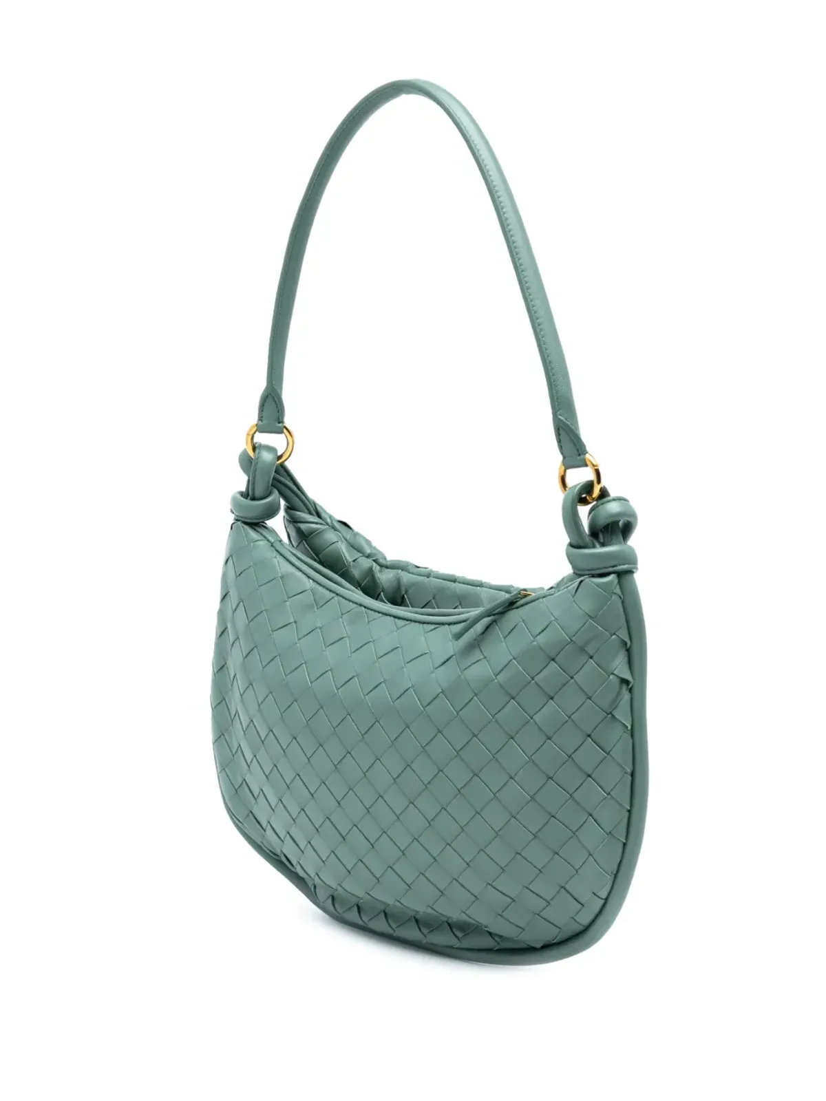 Bottega Veneta Pre-Owned イントレチャート ジェメリ ホーボーバッグ グリーン - 画像3