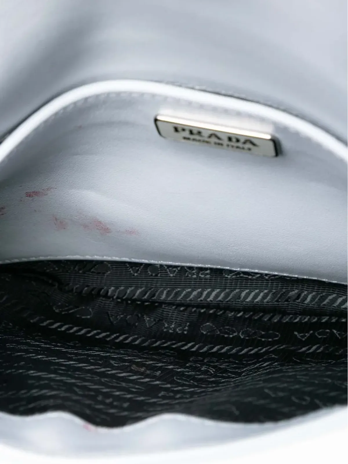 Prada Pre-Owned ビンテージ ミニ ブラッシュドレザー クレオ フラップ クロスボディバッグ - グレー - 画像5