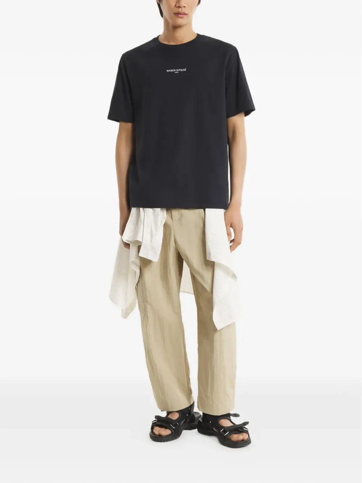 Maison Kitsuné クルーネックTシャツ ブラック - 画像2