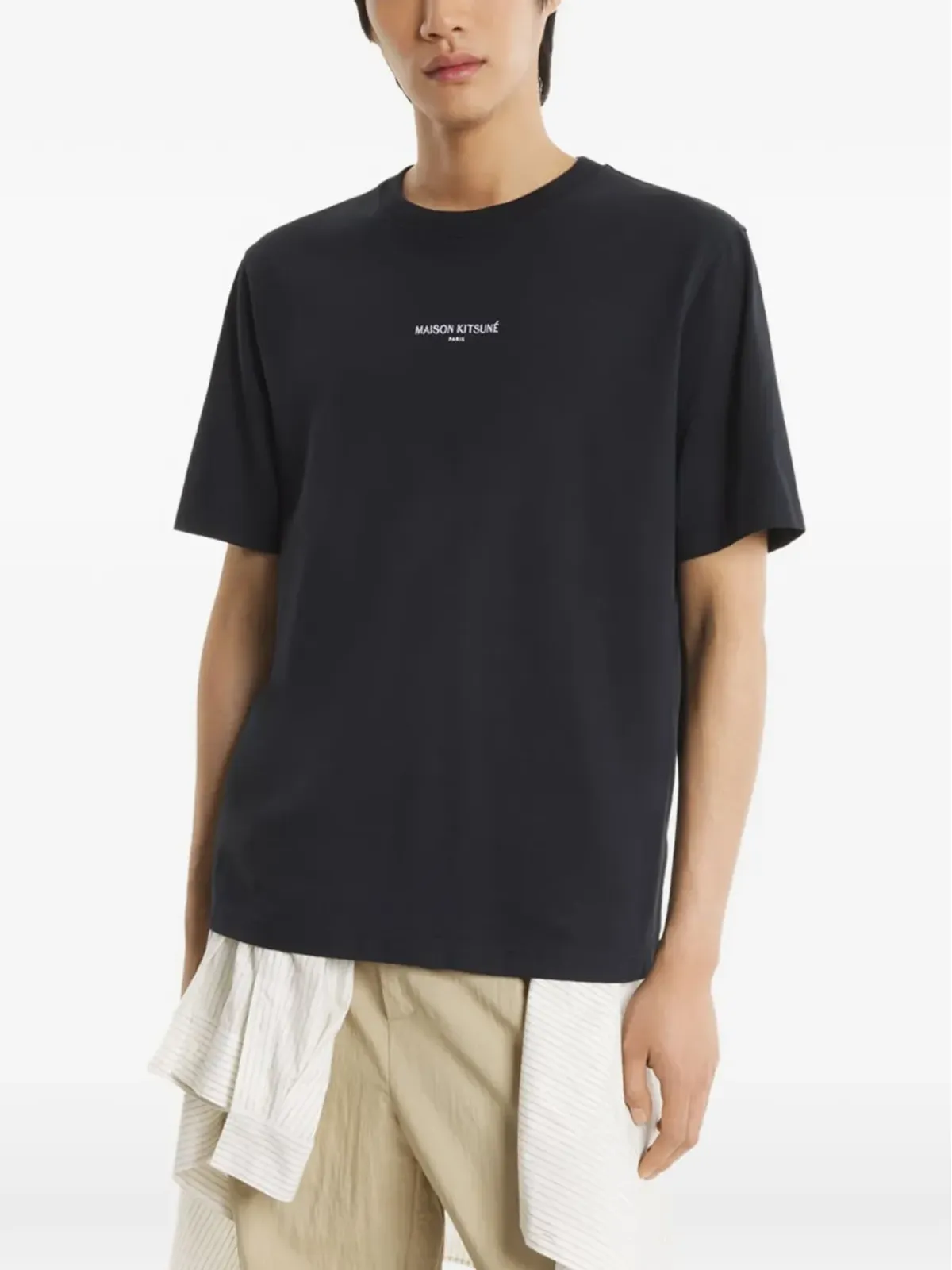 Maison Kitsuné クルーネックTシャツ ブラック - 画像4