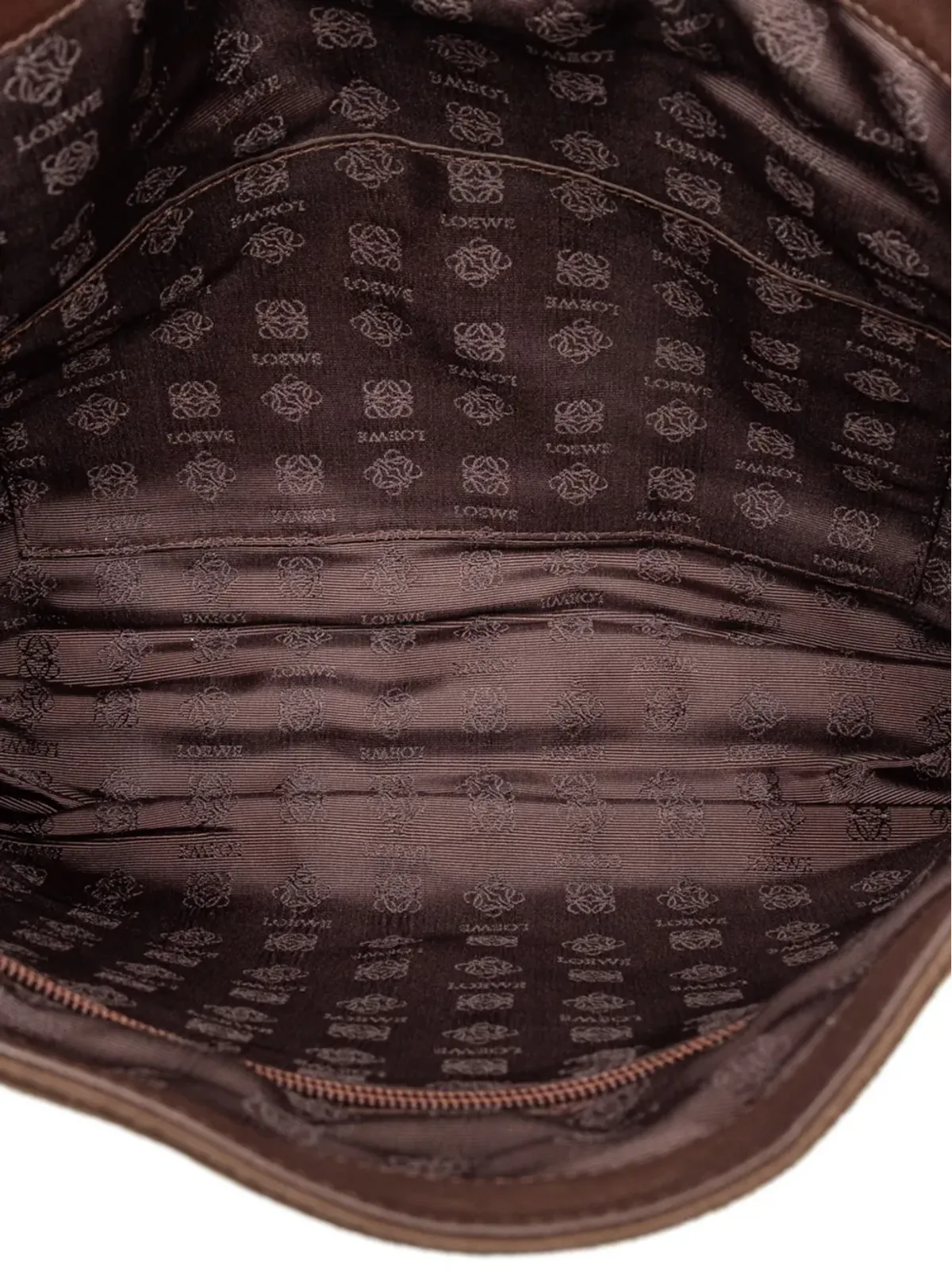 Loewe Pre-Owned スエード アナグラム フラップ ショルダーバッグ - 画像5