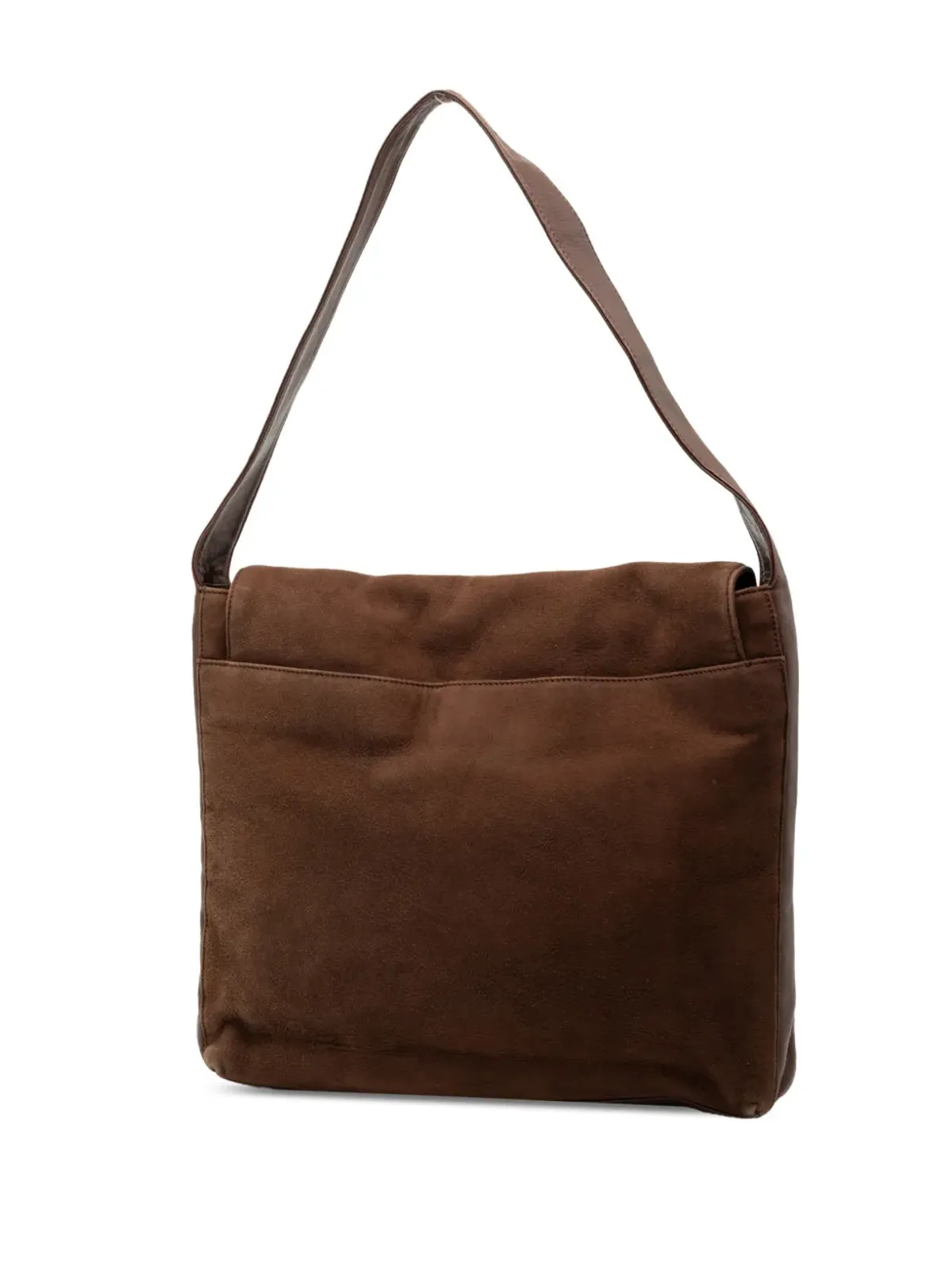 Loewe Pre-Owned スエード アナグラム フラップ ショルダーバッグ - 画像3