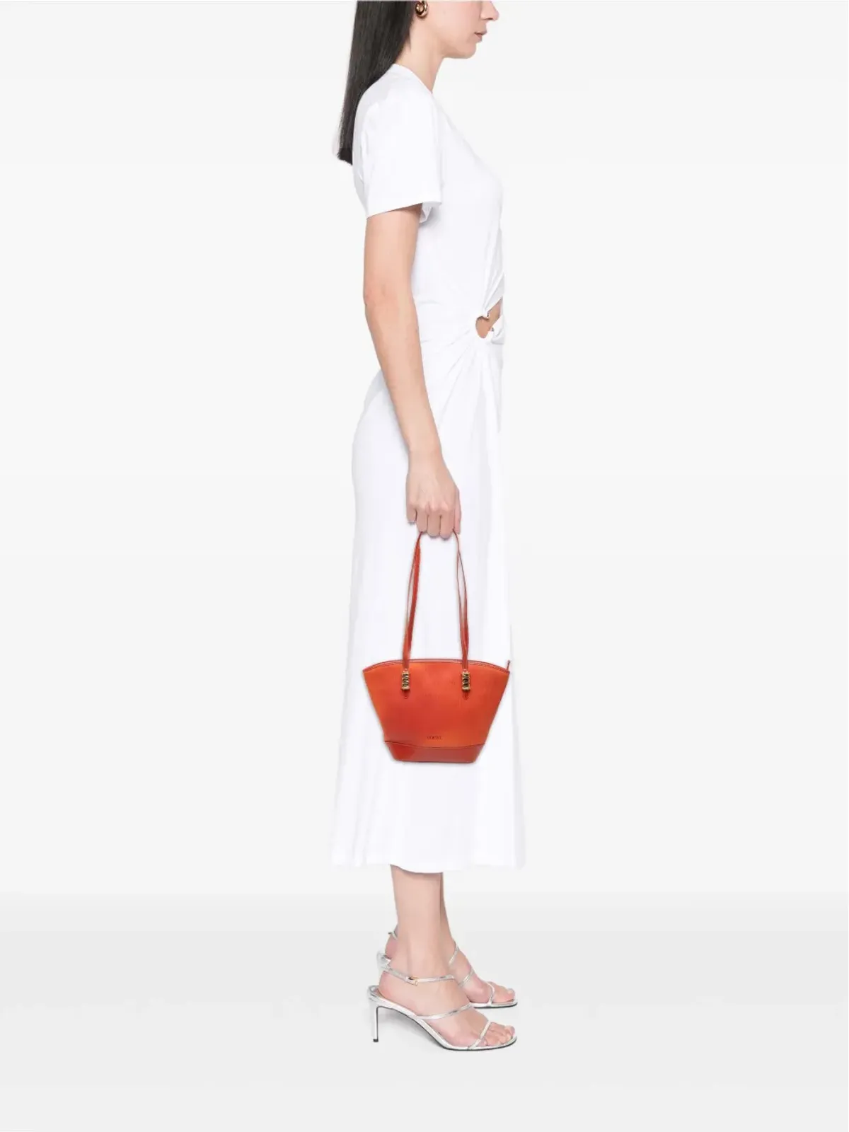 Loewe ビンテージ Velazquez Twist レザー ショルダーバッグ レッド - 画像2