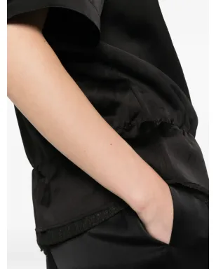TOTEME V-neck satin blouse - Black - サムネイル5