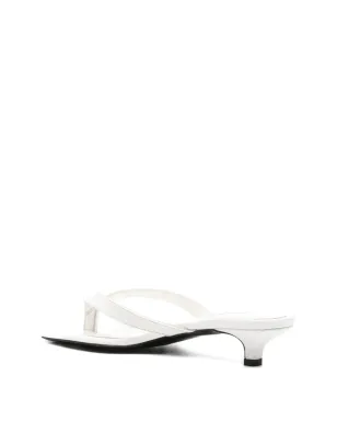TOTEME croco-embossed heeled flip flops - White - サムネイル3
