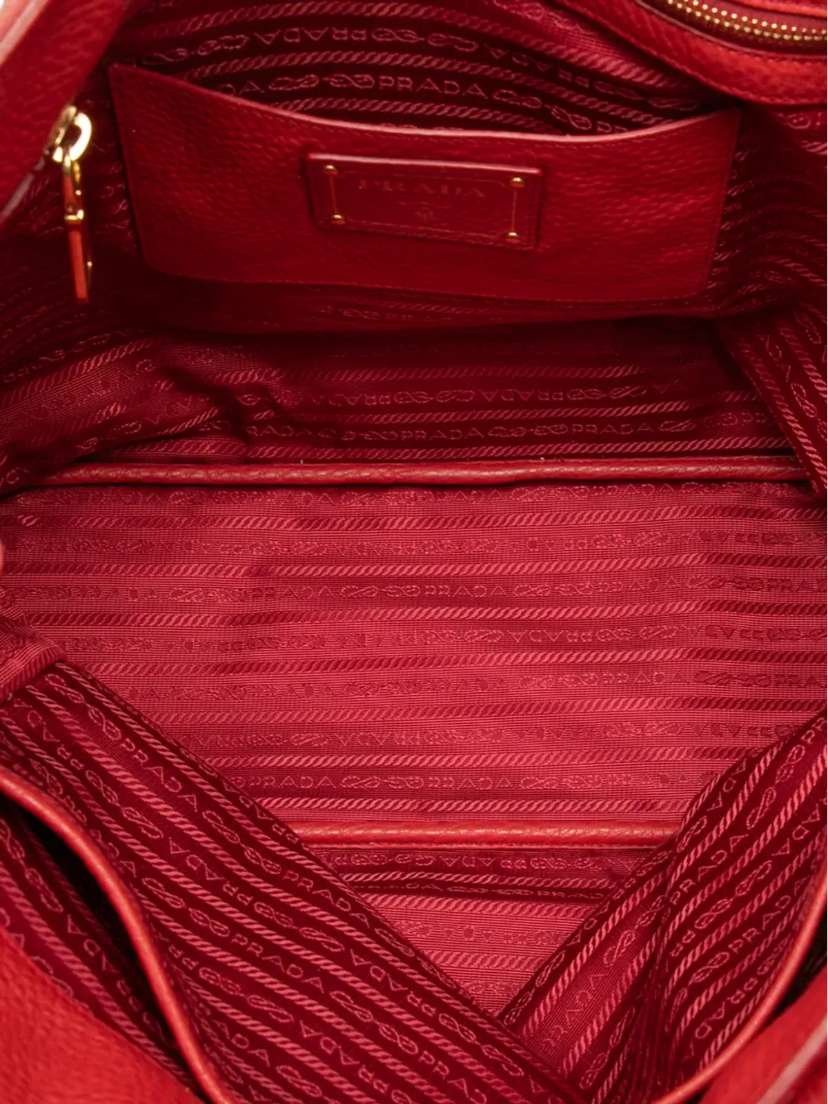 Prada Pre-Owned ヴィテロ ダイノ サイドジップ トートバッグ - 画像5