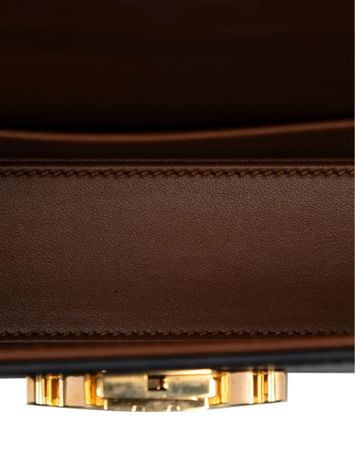 Celine Pre-Owned Triomphe コーティッドキャンバス ボックストップハンドルバッグ ブラウン - 画像5