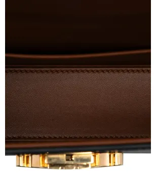 Celine Pre-Owned Triomphe コーティッドキャンバス ボックストップハンドルバッグ ブラウン - サムネイル5