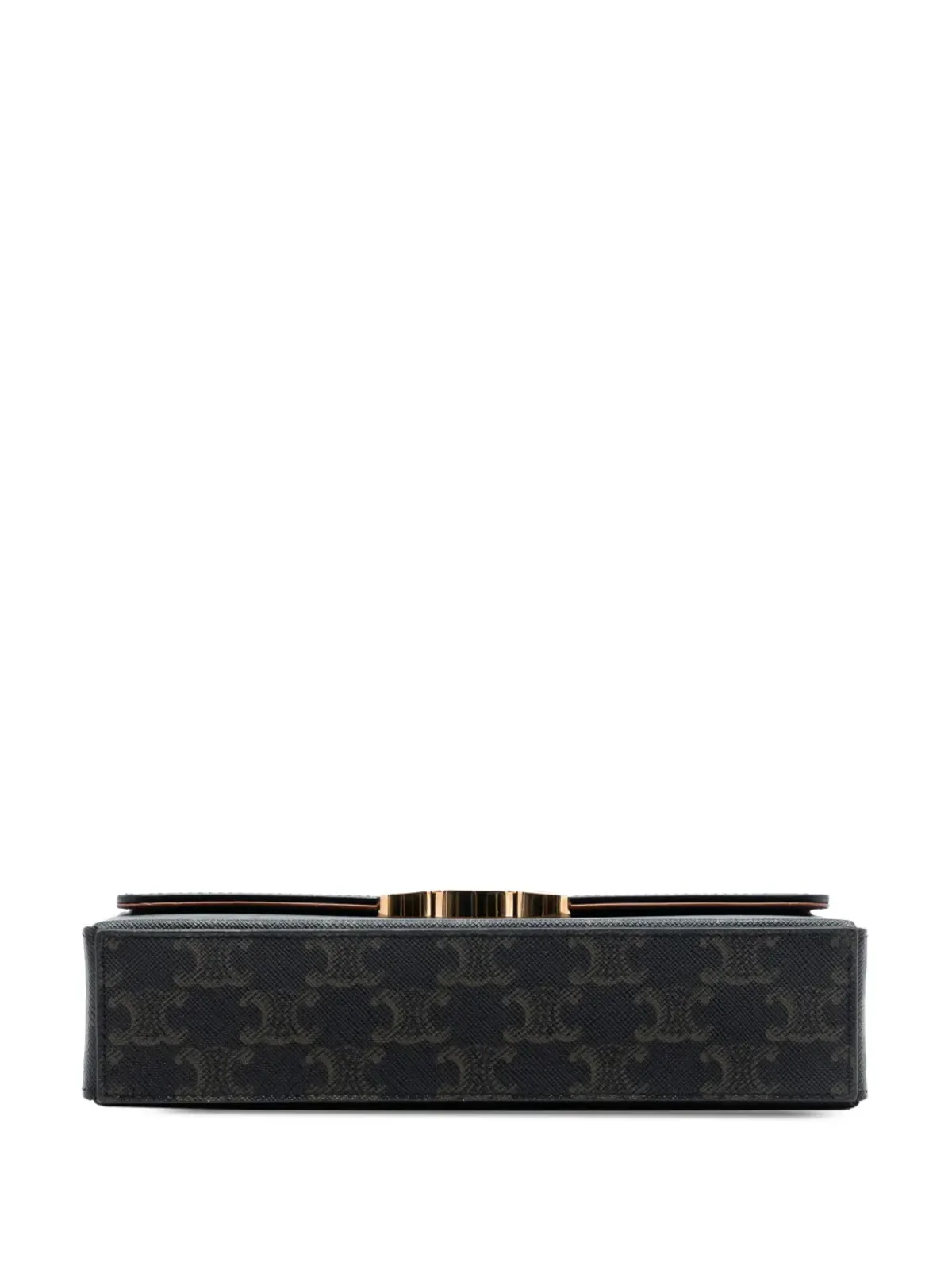 Celine Pre-Owned Triomphe コーティッドキャンバス ボックストップハンドルバッグ ブラウン - 画像4